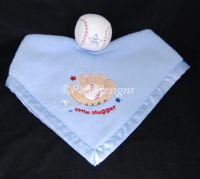 Carters LITTLE SLUGGER Baseball Security Lovey Rattle Blanket